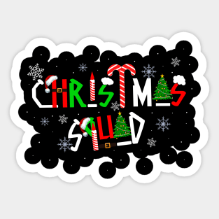 Christmas Squad Family Matching Santa Xmas Tree Candy Decor Sticker